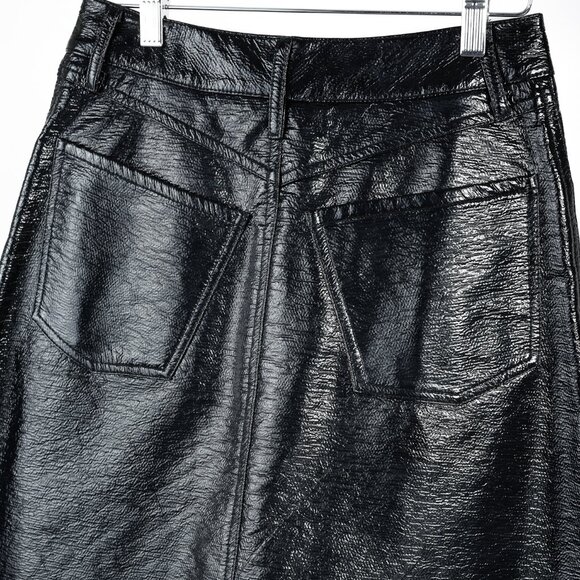 Beaufille Latona Black Patent Faux-Leather Skirt - Picture 7 of 12